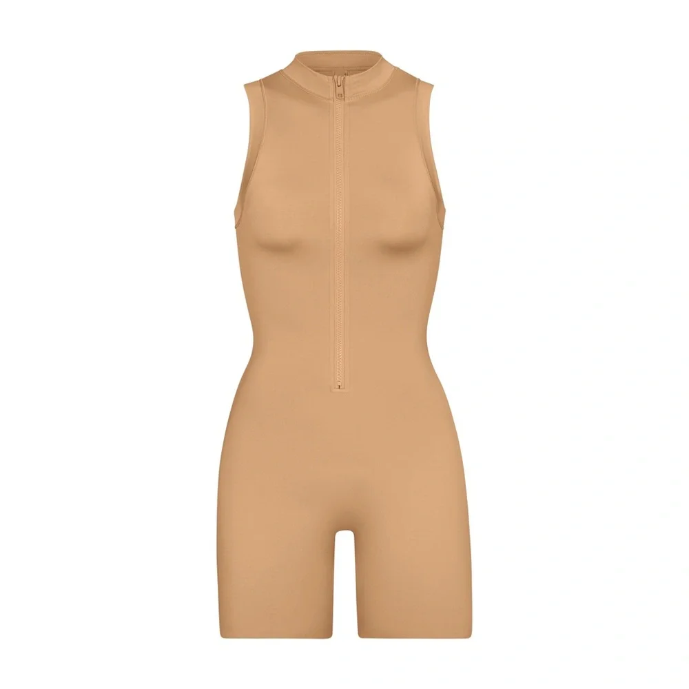 SKIMS SWIM MOCK NECK CYCLE SUIT in Orchid NEW